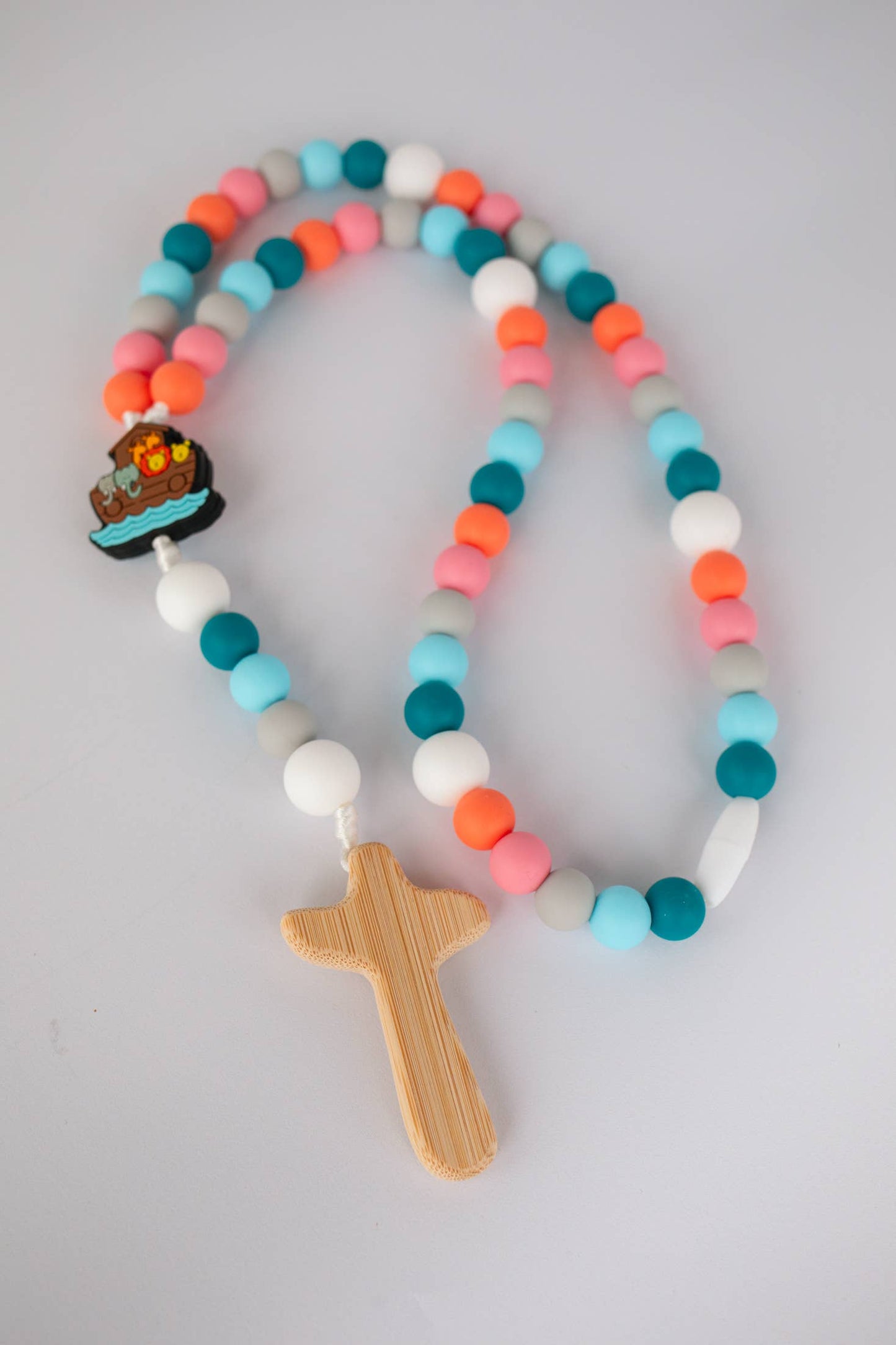 Girl Noah's Ark Baby Rosary | Teething Rosary |Baptism Gift