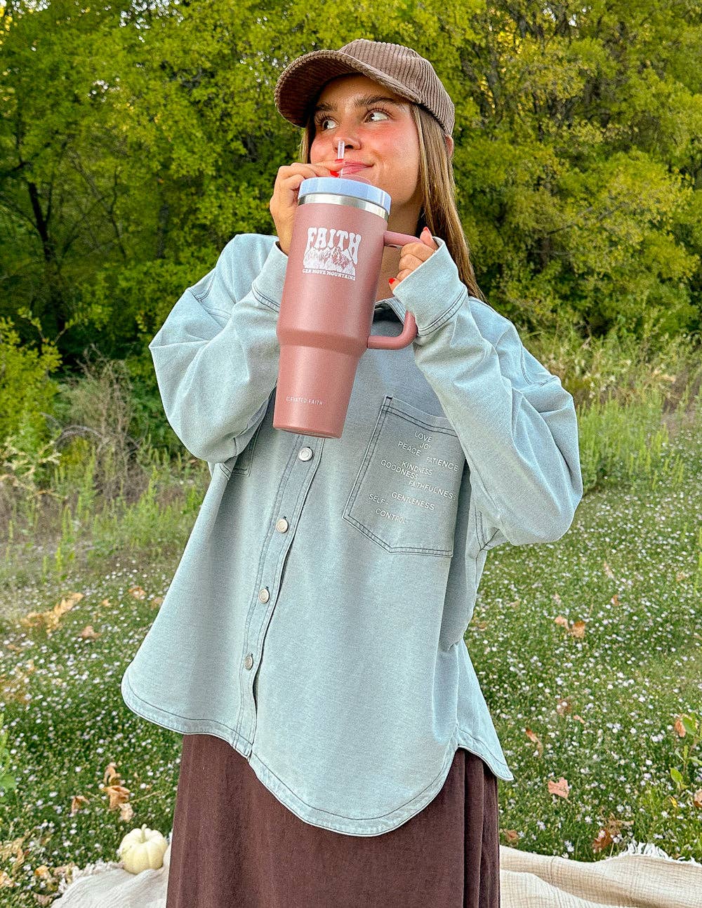 Faith Can Move Mountains 40 oz Tumbler