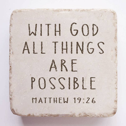 505 | Matthew 19:26 Stone Block