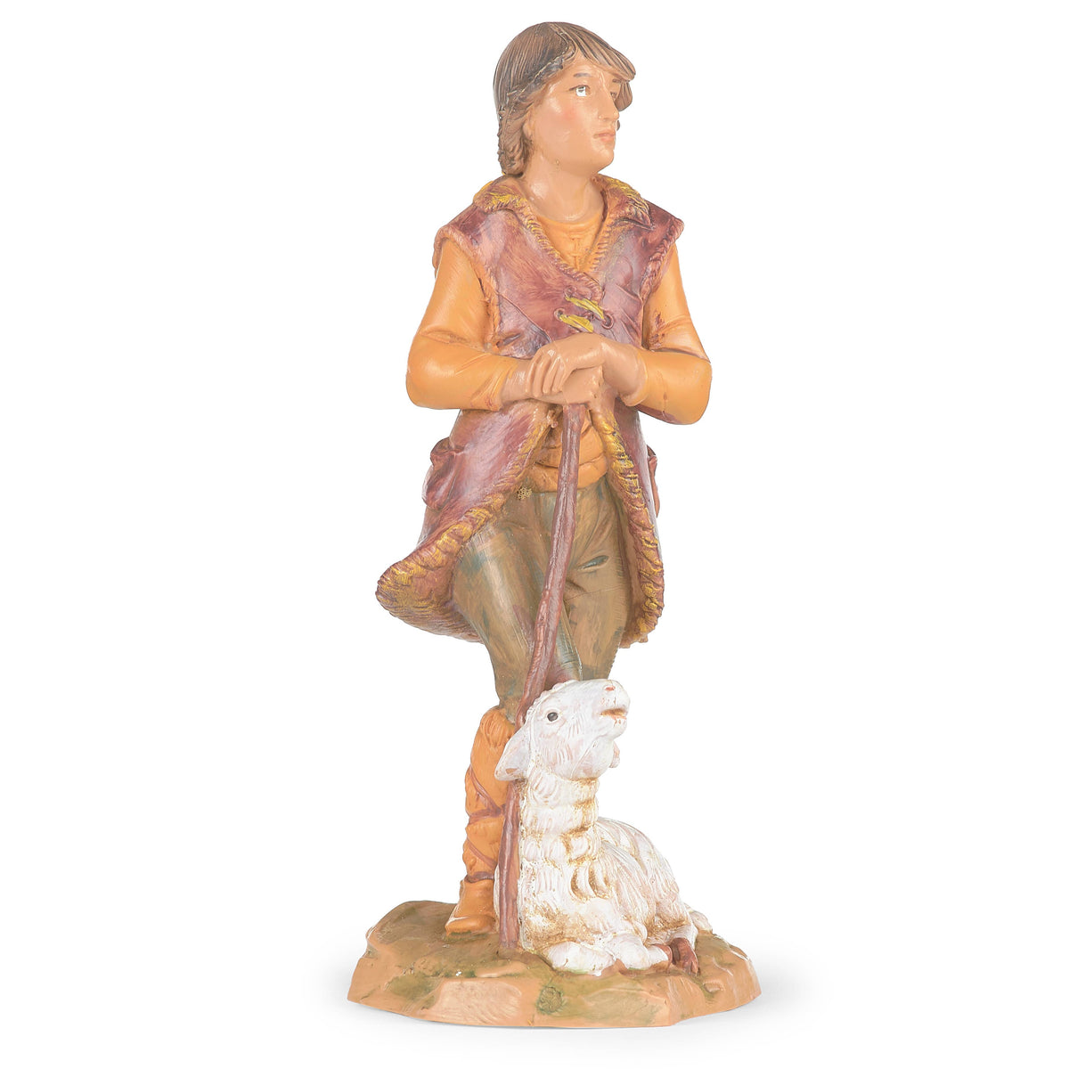 Fontanini 5" Scale Paul, Shepherd With Sheep Nativity Figure
