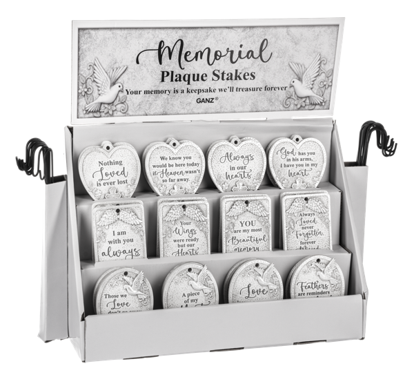 Sacred Wings Memorial Plaques with Stakes