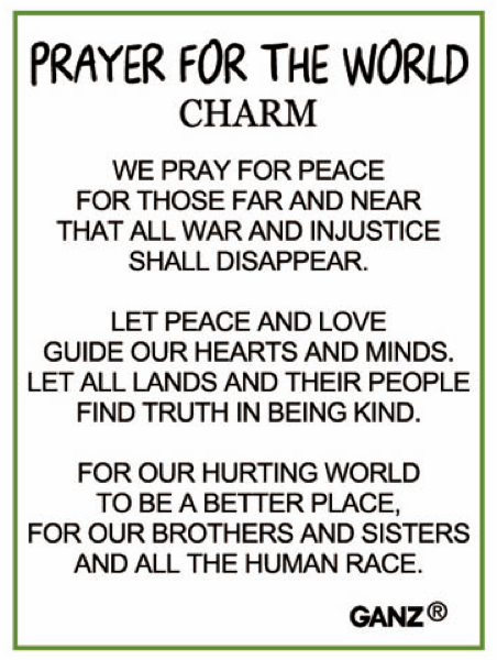 Prayer for the World Charm