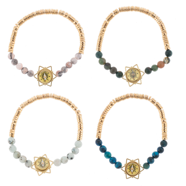 He Will Direct Your Path Compass Bracelet