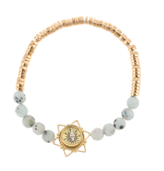 He Will Direct Your Path Compass Bracelet