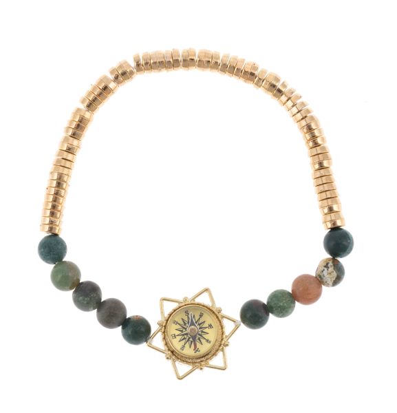 He Will Direct Your Path Compass Bracelet
