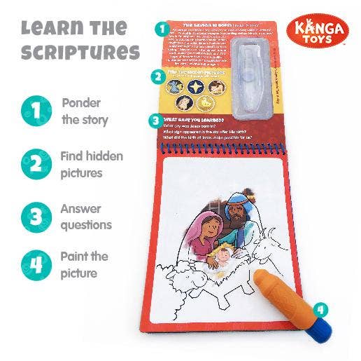 Old Testament #2 Aqua Brush Activity Book, Reusable Travel Activity