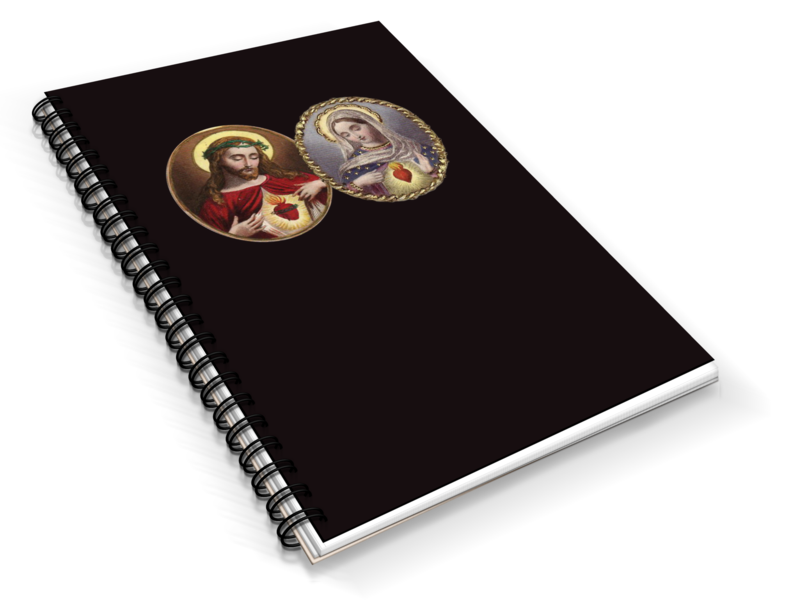 Two Sacred Hearts (black) Journal