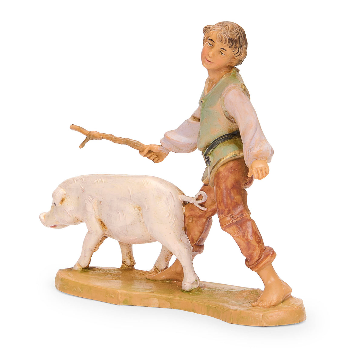 Fontanini 5" Scale Clement Boy With Pig Nativity Figure