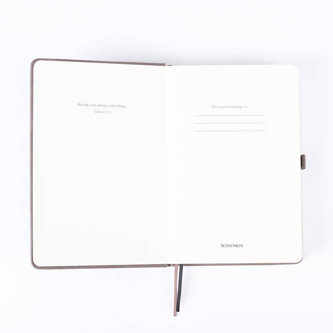 Hard Cover Grey Wineskin Journal (420 Pages)