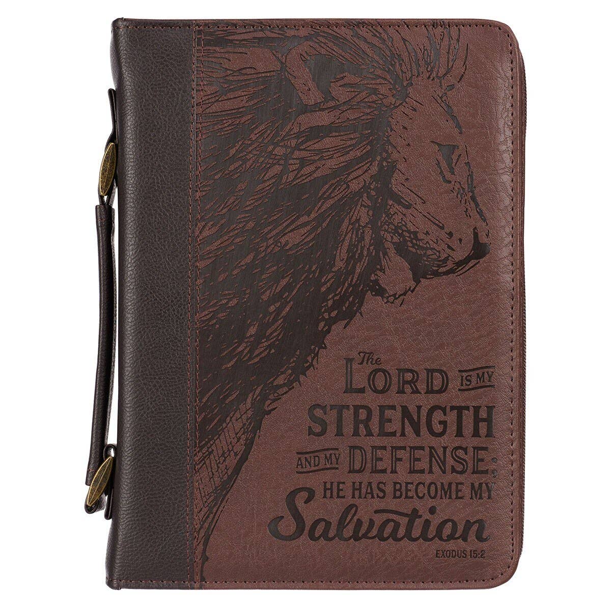 Bible Cover Classic Two-tone Lord is My Strength Ex. 15:2