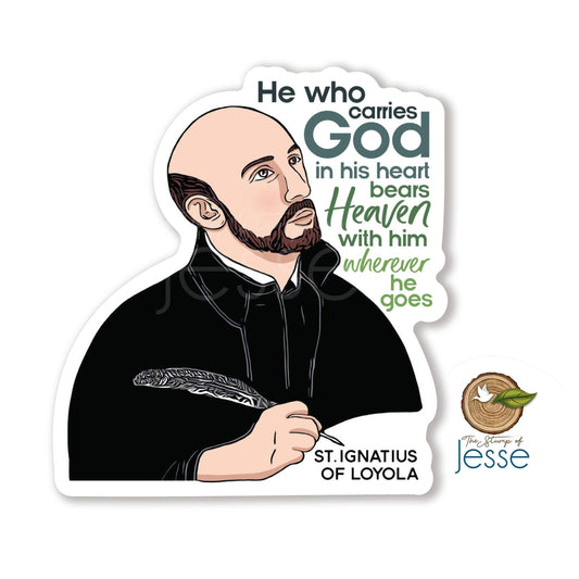 St. Ignatius of Loyola Waterproof Catholic Sticker