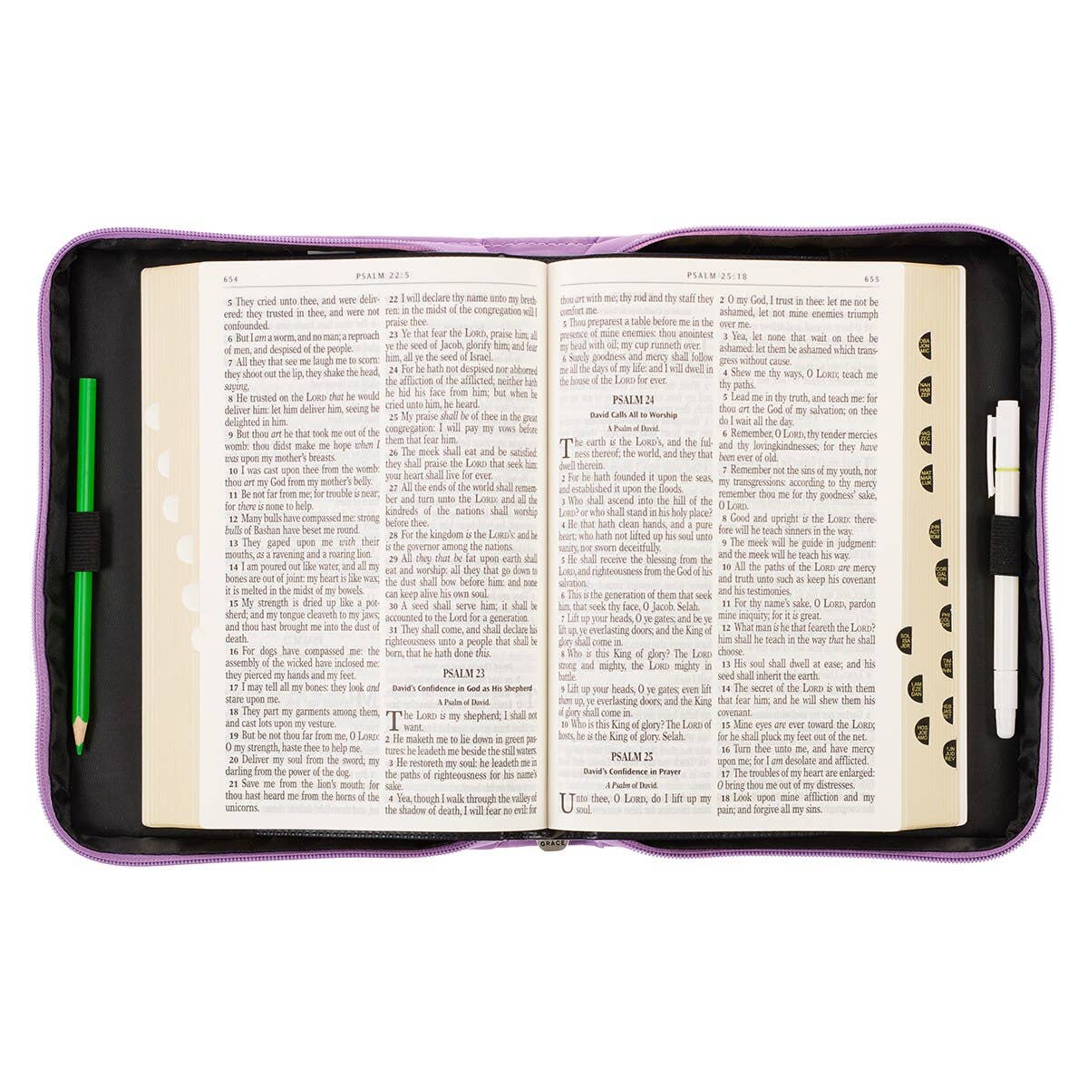 Bible Cover Fashion Purple Be Still & Know Ps. 46:10