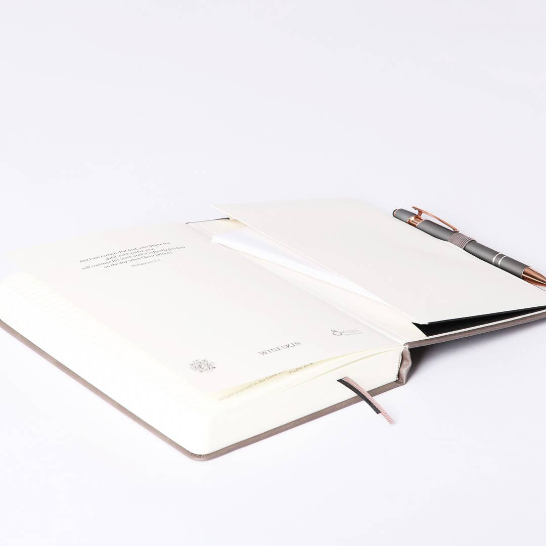 Hard Cover Grey Wineskin Journal (420 Pages)