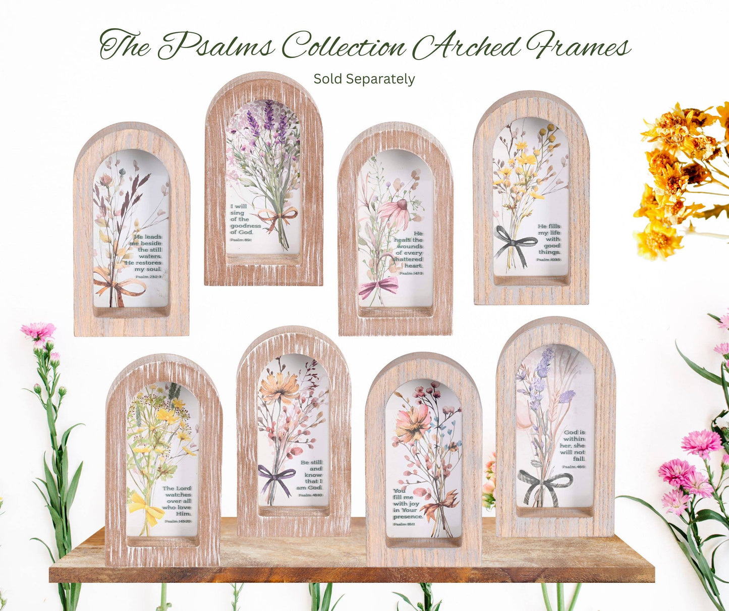 Framed Arch He Heals The Wounds 5X8