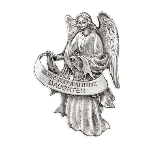 Guardian Angel Never Text and Drive Daughter Auto Visor Clip