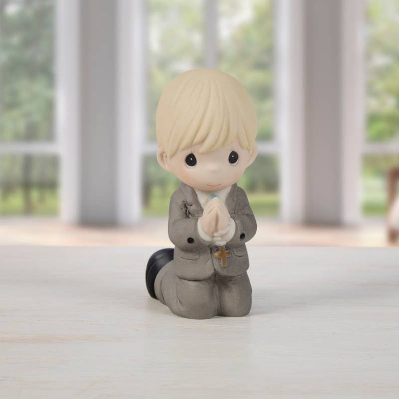 Remembrance Of My First Communion Boy Figurine, Blonde