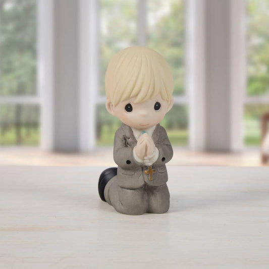 Remembrance Of My First Communion Boy Figurine, Blonde