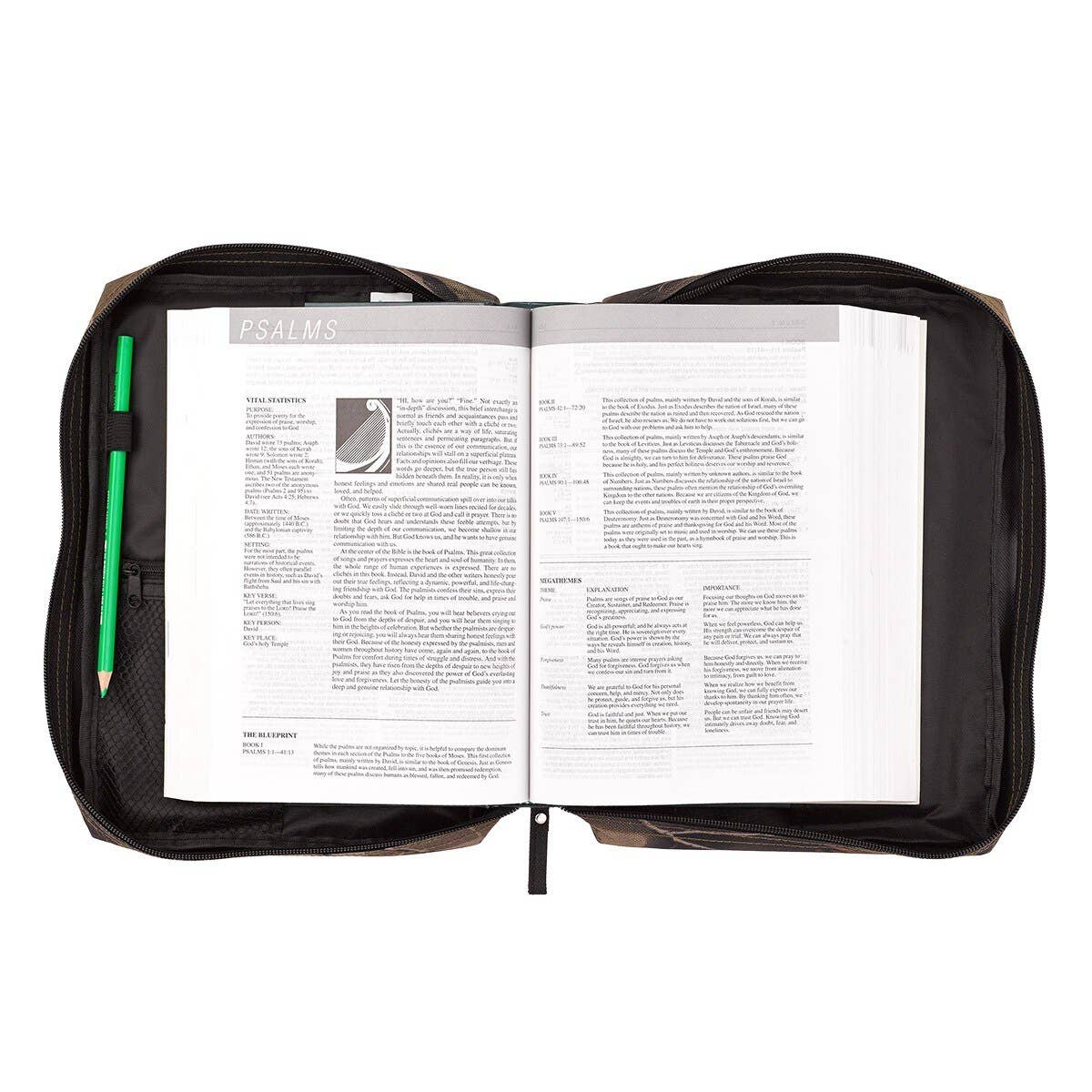 Bible Cover Organizer Camouflage Stand Firm 1 Cor 16:13