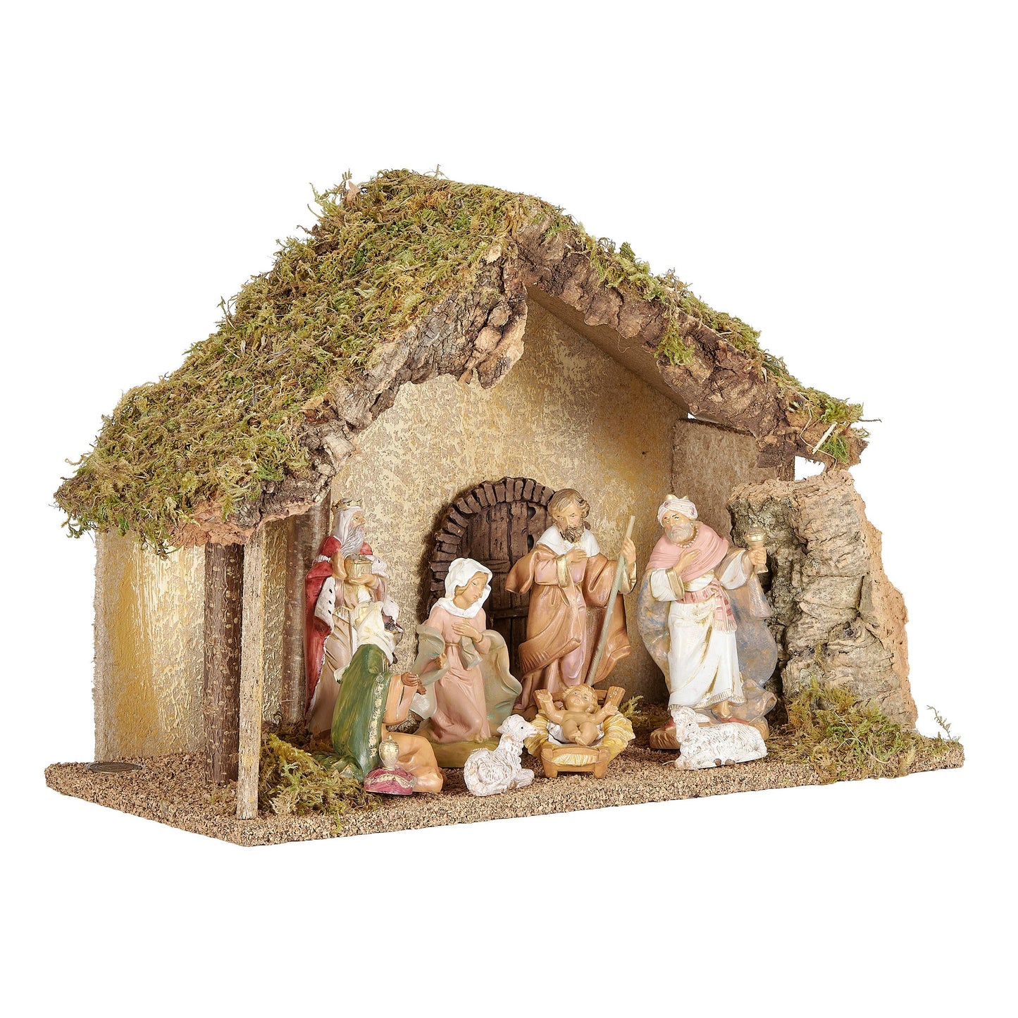 Fontanini 8-Figure Rustic Nativity with Stable 5" Scale 