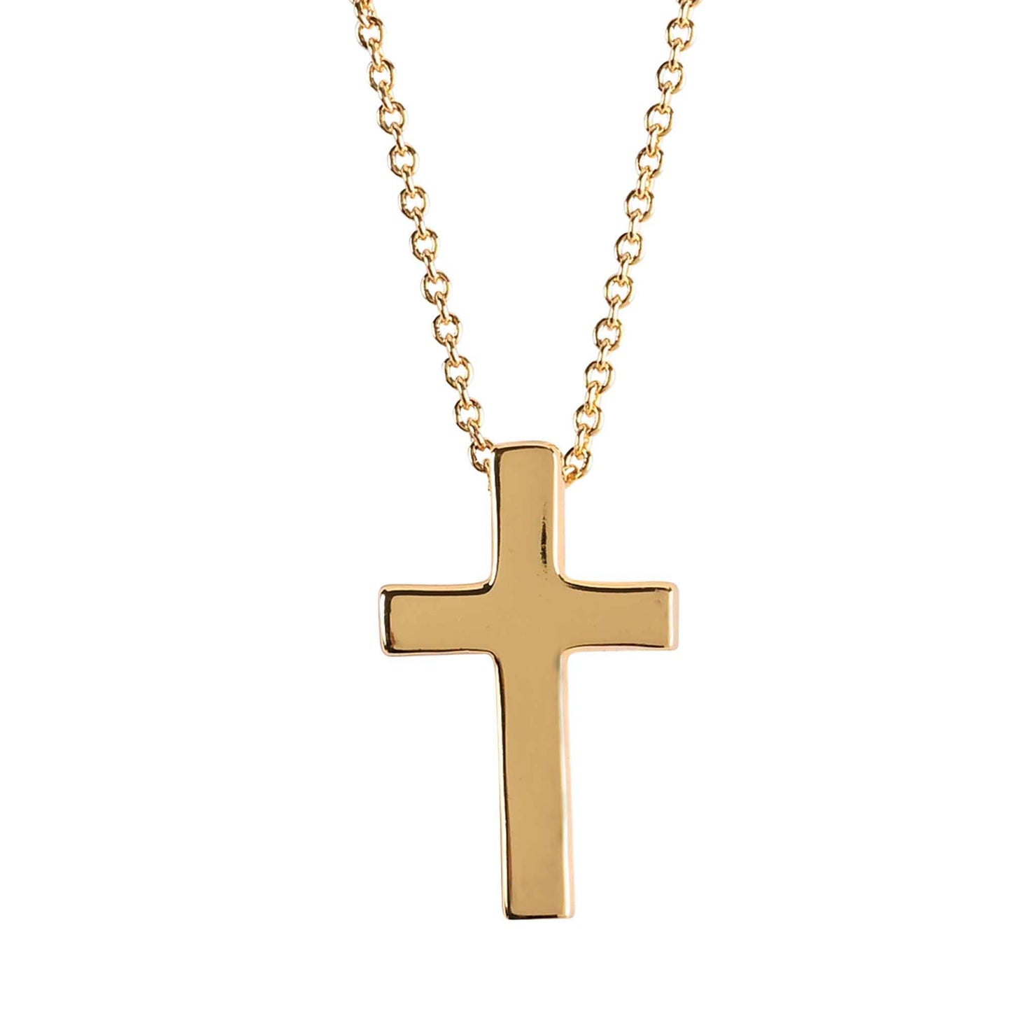 Necklace Box Cross Gold-Plated 18L