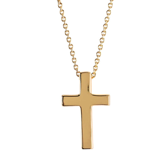 Necklace Box Cross Gold-Plated 18L