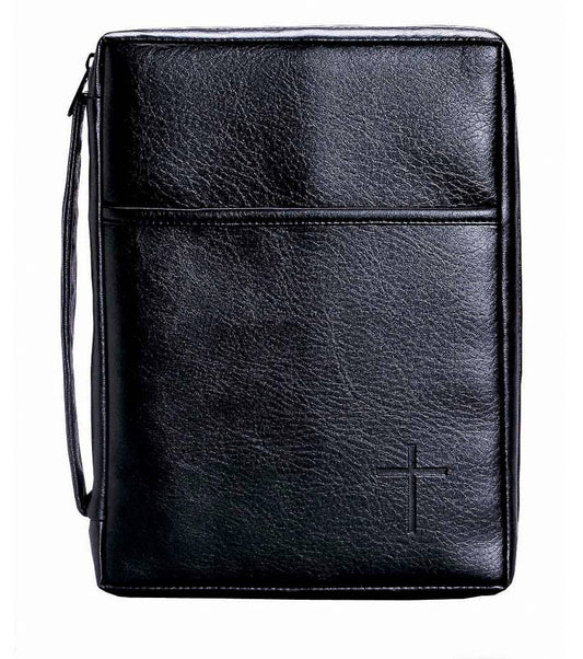 Bible Cover Black w/handle Medium