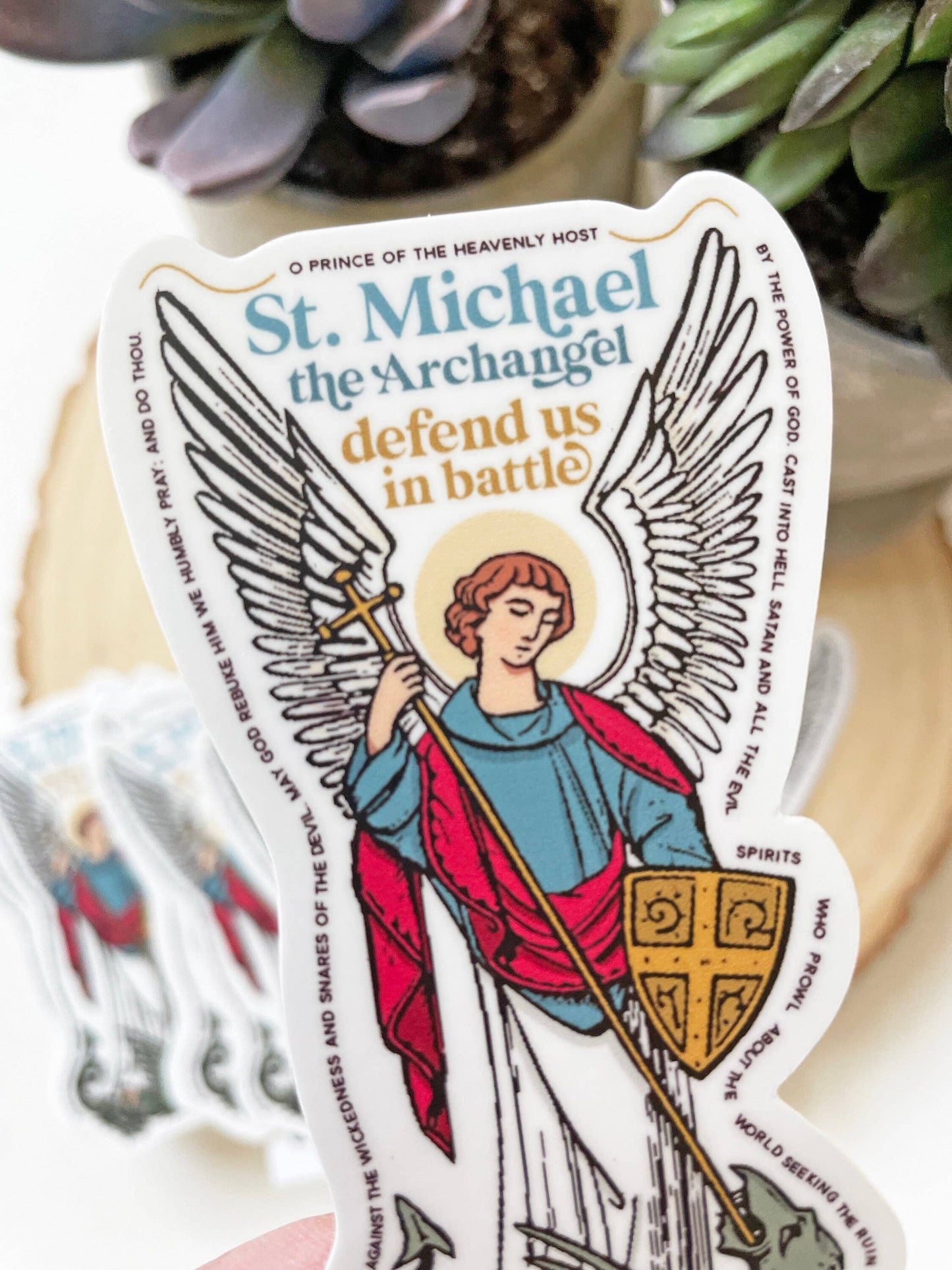 St. Michael The Archangel Waterproof Catholic Sticker