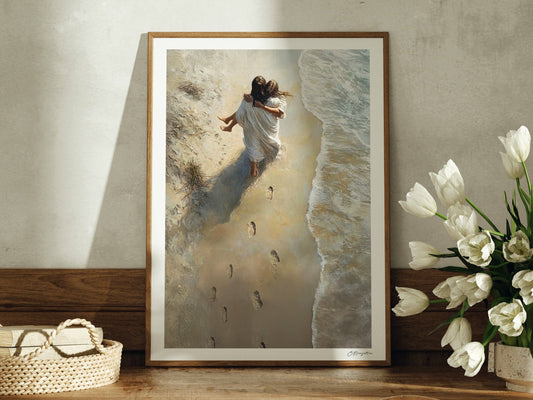 He Carried Me | Signed Handmade Art Print