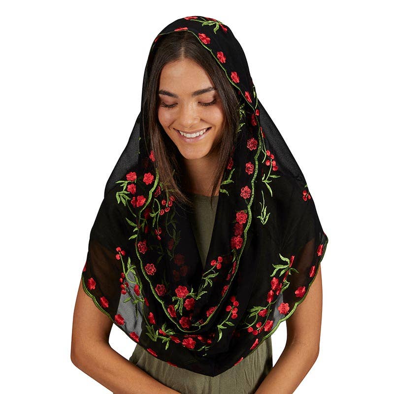 Infinity Floral Chapel Veil