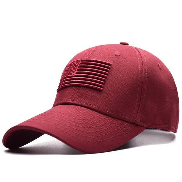American Flag Embroidered Low Profile Baseball Cap US Flag
