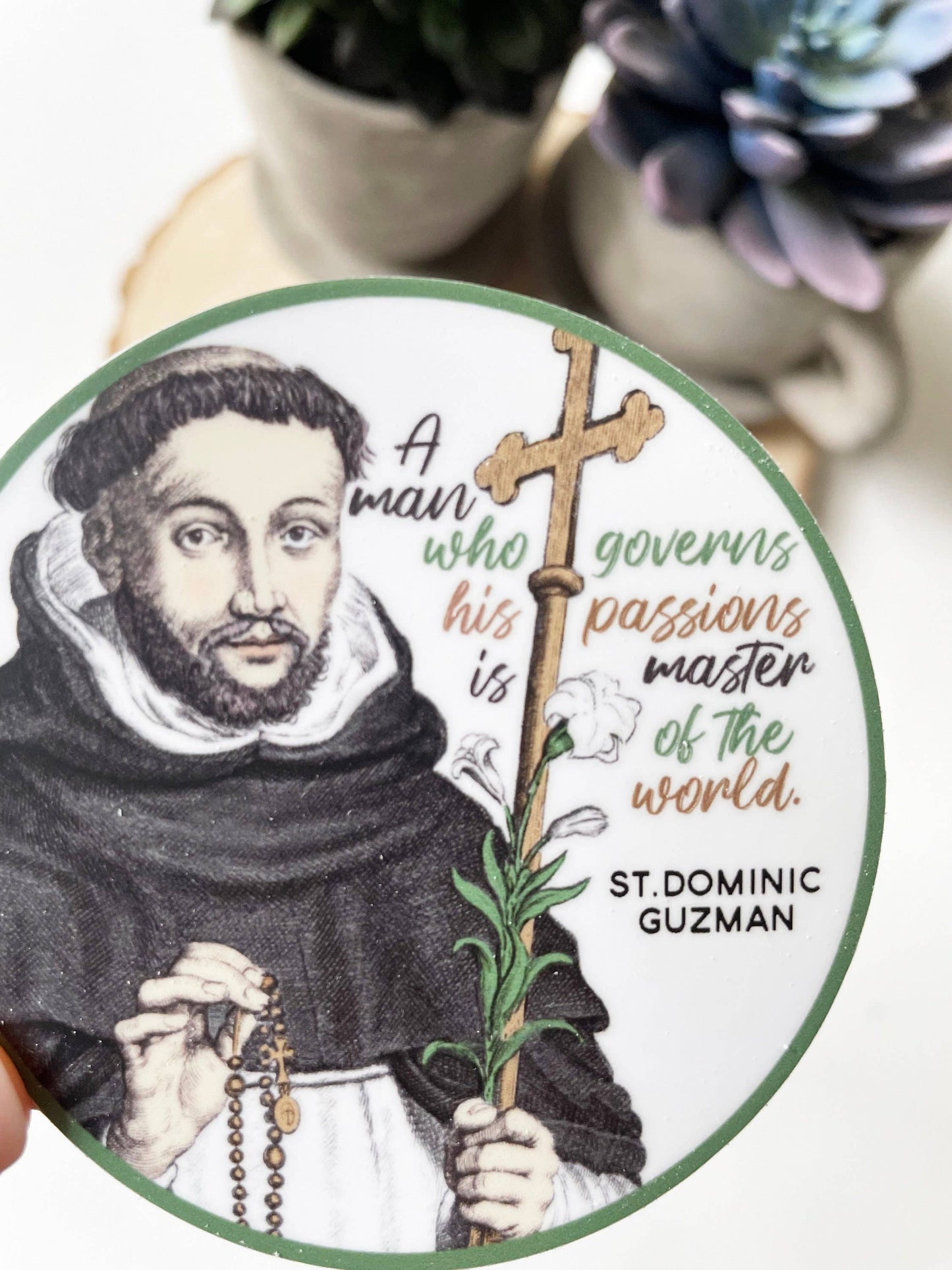 St. Dominic Guzman Waterproof Catholic Sticker
