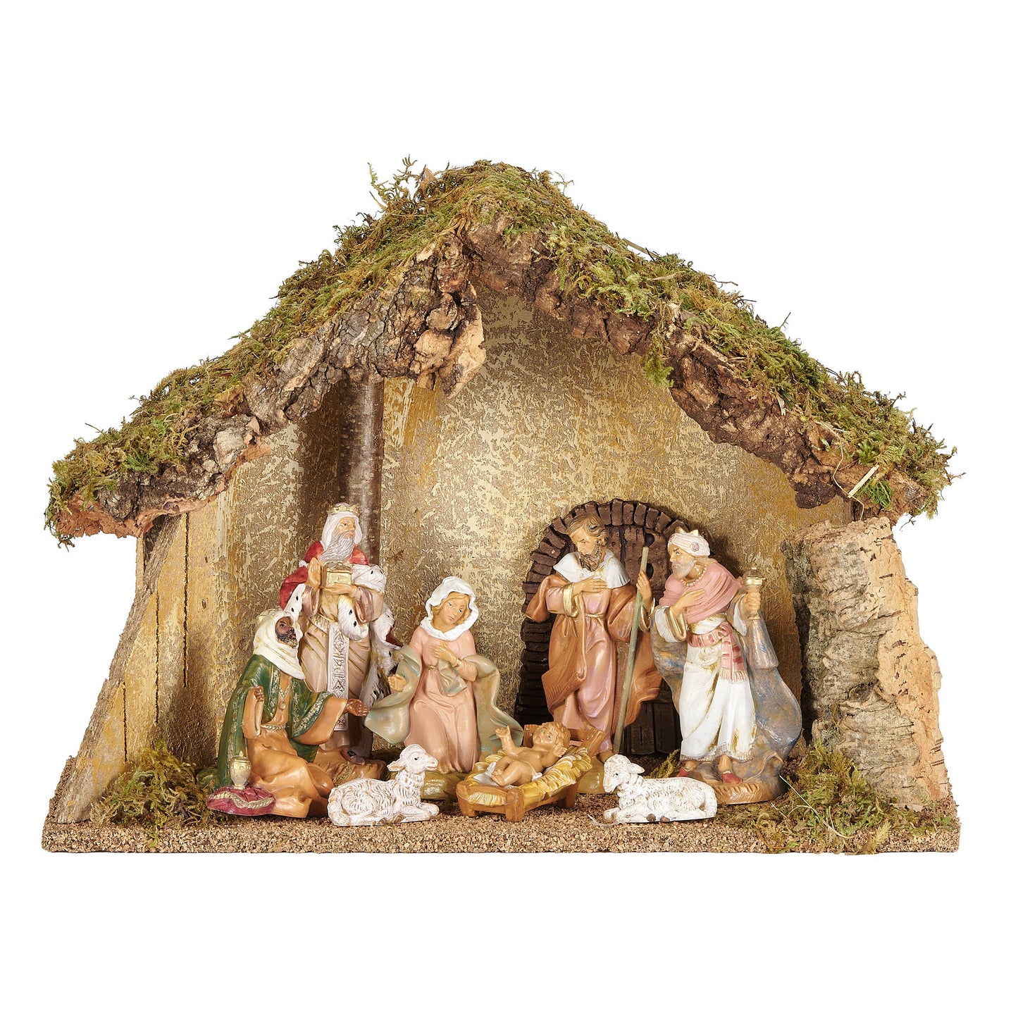 Fontanini 8-Figure Rustic Nativity with Stable 5" Scale 