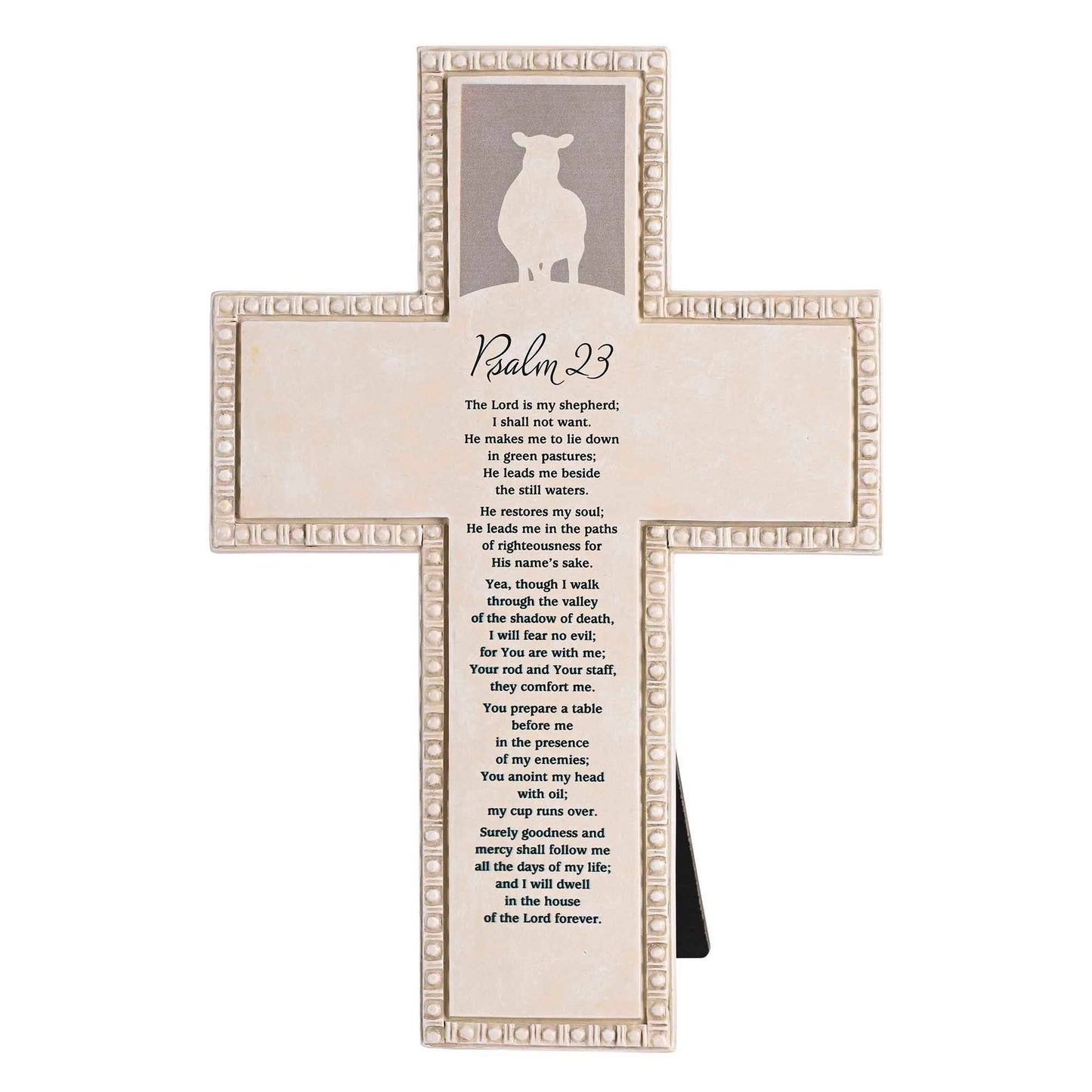 Tabletop Beaded Cross Full Psalm 23