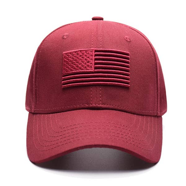 American Flag Embroidered Low Profile Baseball Cap US Flag