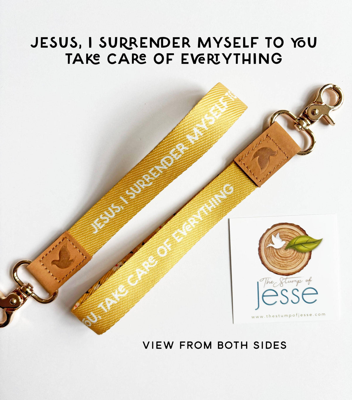 Jesus I Surrender Wristlet Keychain