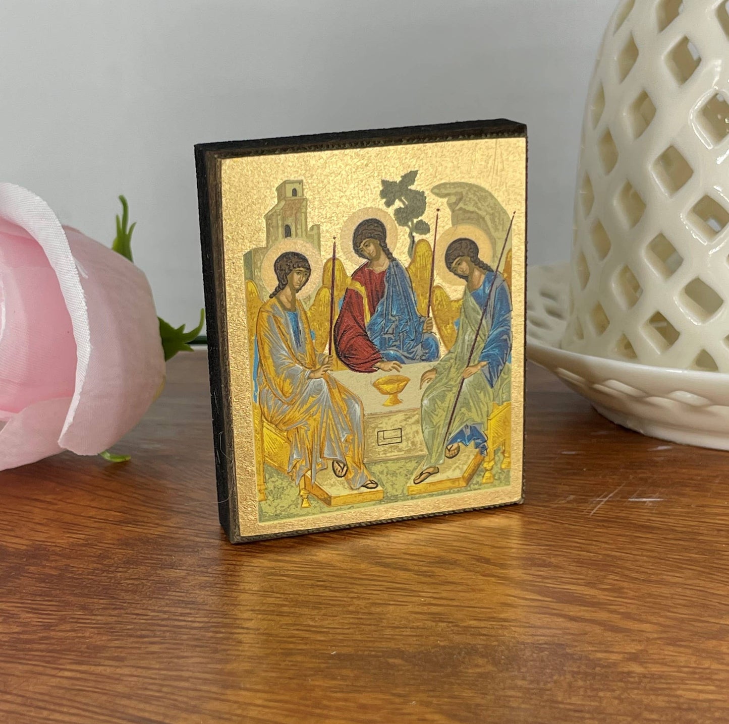 The Holy Trinity Silk Screen Icon Magnet