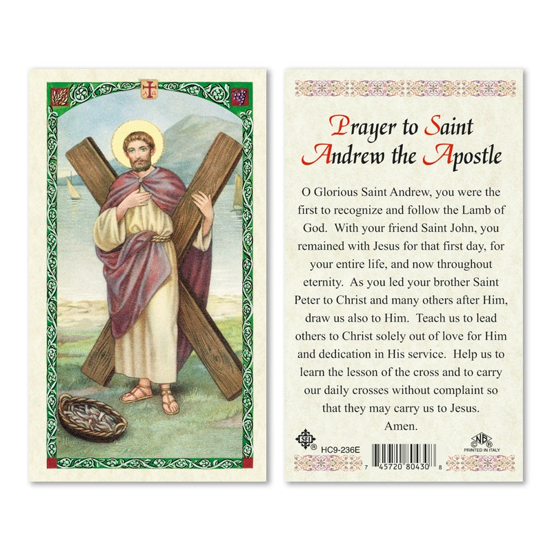 St. Andrew Laminated Holy Card