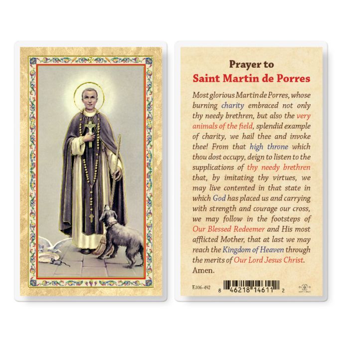 Martin de Porres holy card