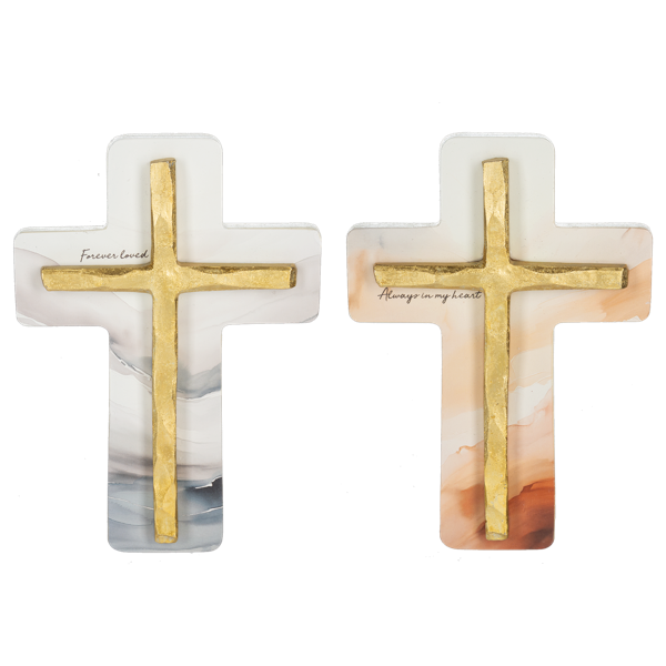 Bereavement Watercolor Cross Wall Plaques