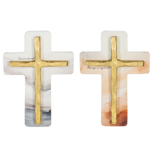 Bereavement Watercolor Cross Wall Plaques
