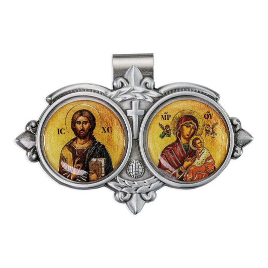 Christ the Teacher and O.L. of Perpetual Help Visor Clip