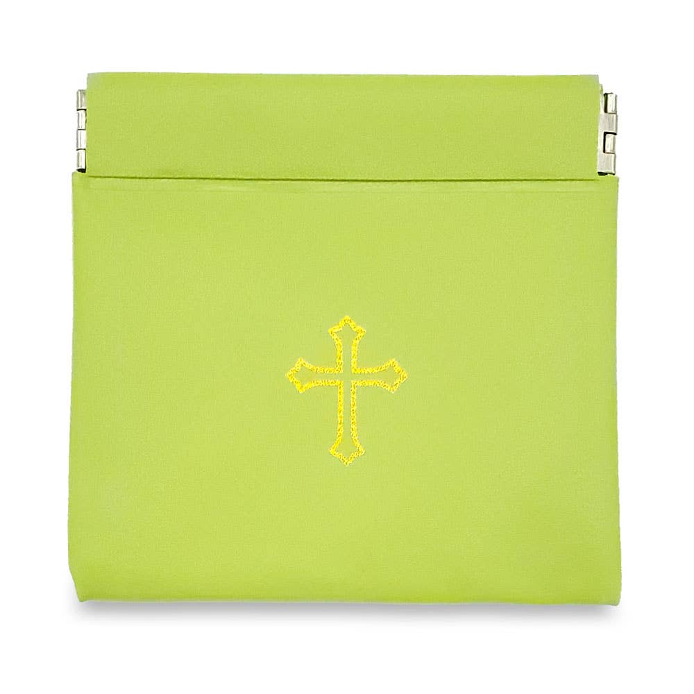 Green Vinyl Rosary Pouch