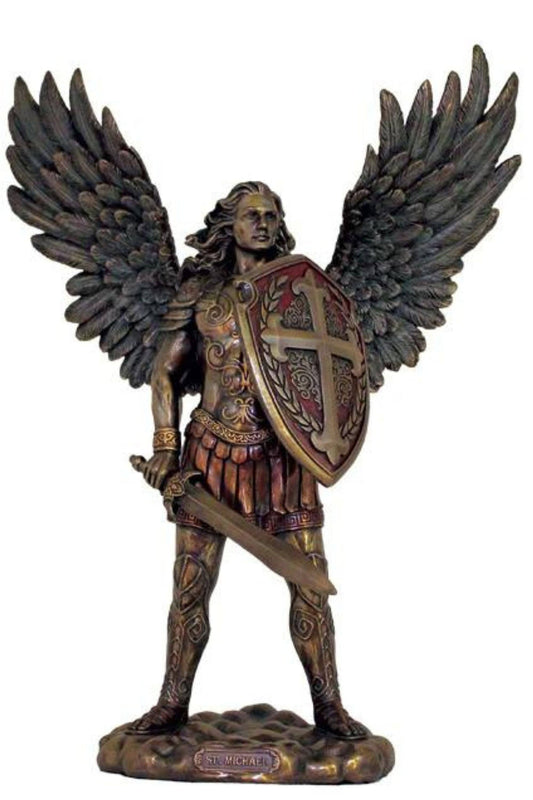 St. Michael Cold Cast Bronze 11"
