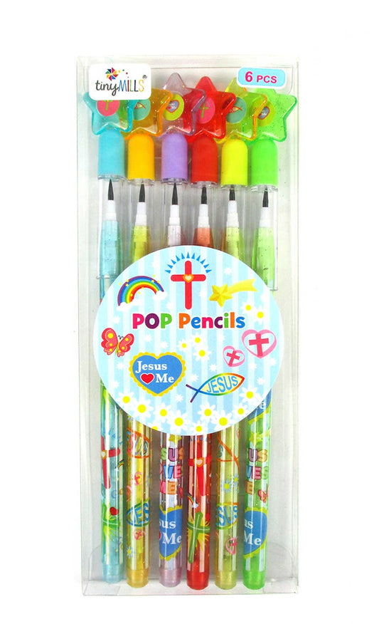 6 Pcs Religious Multi-Point Pencils