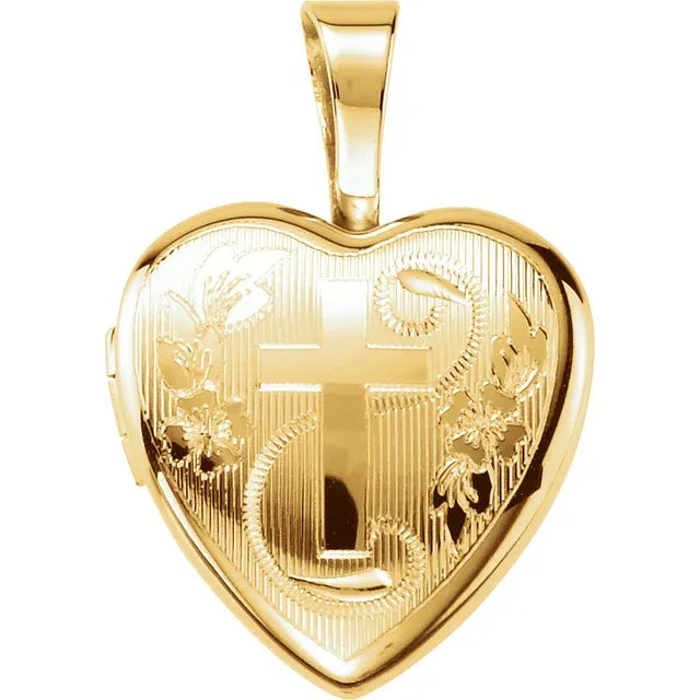 14K Gold Plated Locket  //  16" Chain