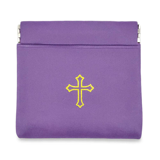Violet Vinyl Rosary Pouch
