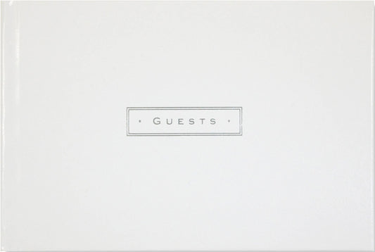 White Leather Guest Book