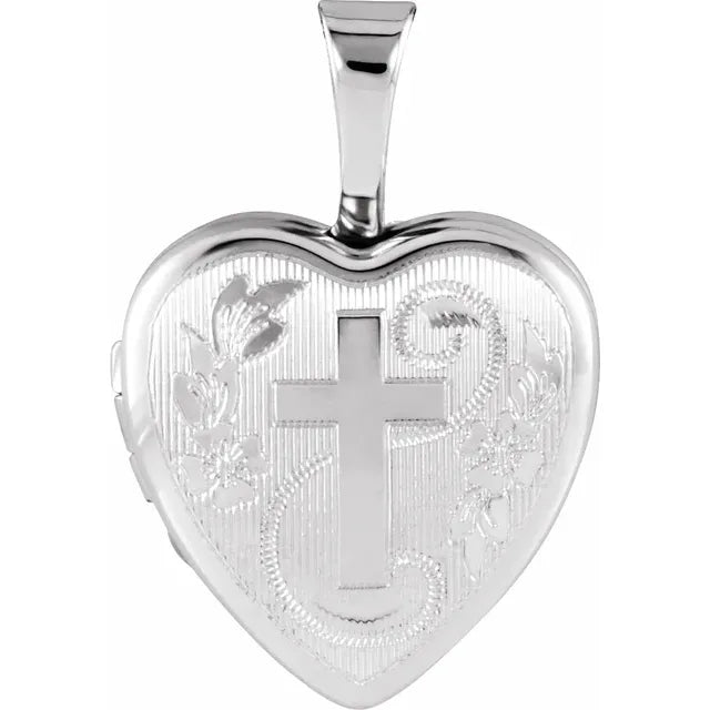 Sterling Silver Heart Locket 16" Chain
