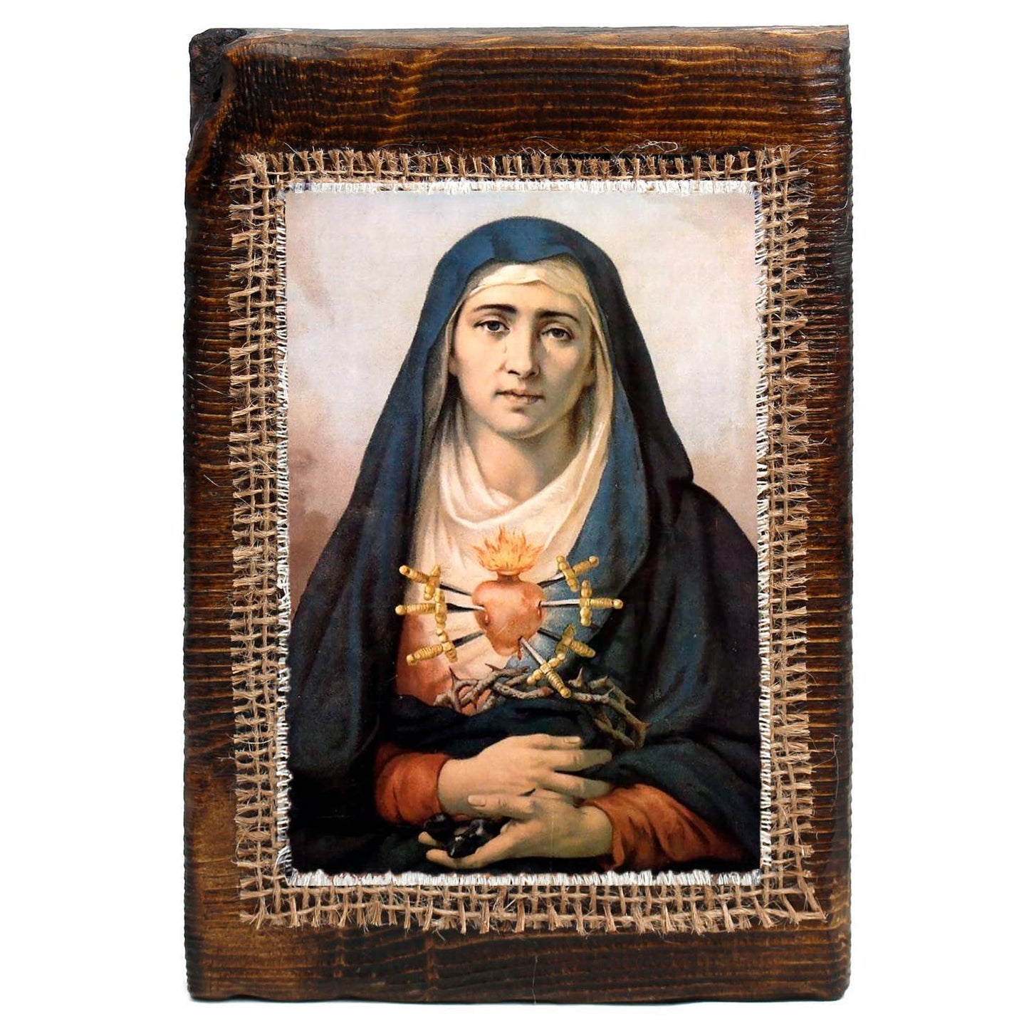 Lady of Seven Sorrows Retablo  