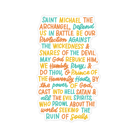 St. Michael the Archangel Prayer Window Cling